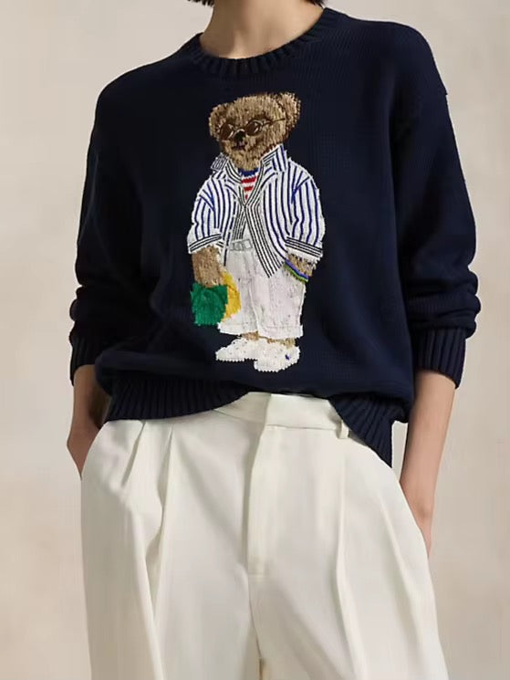 Navy polo bear shirt