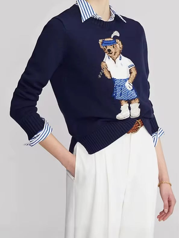 Navy polo bear shirt